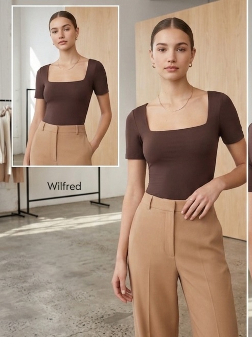 Babaton brown bodysuit size S